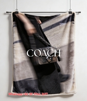 Coach Tabby Chain Bag Print Flannel Fleece Throw Blanket C059